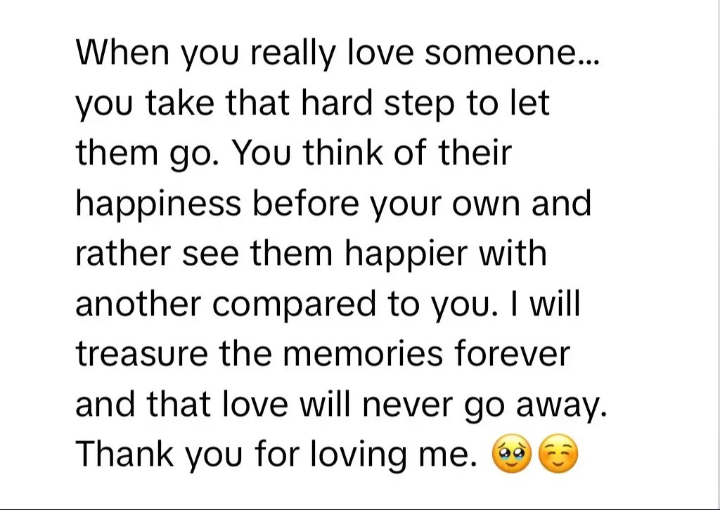 But your happiness means more to me than anything. #goodbye 