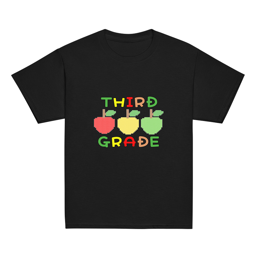 Pixelated Third Grade Apples Youth Tee product image (7)