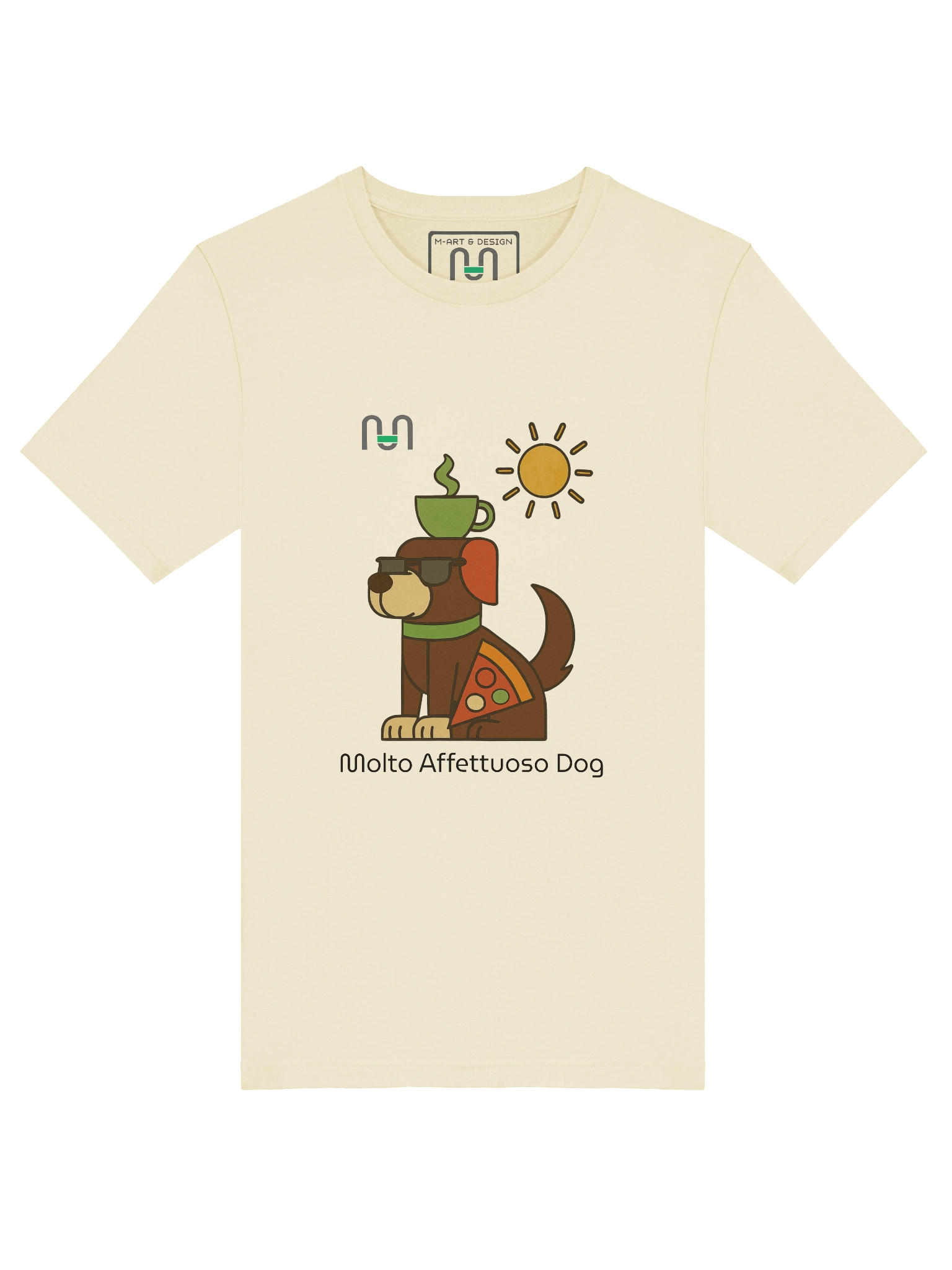 Espresso Pup Pizza Charm Tee – M Style - M-Art & Design product image (77)