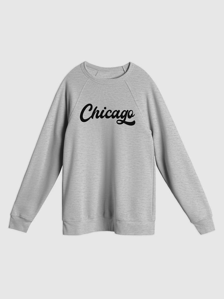 'Chicago' Script Sponge Fleece Raglan Sweatshirt product image (1)