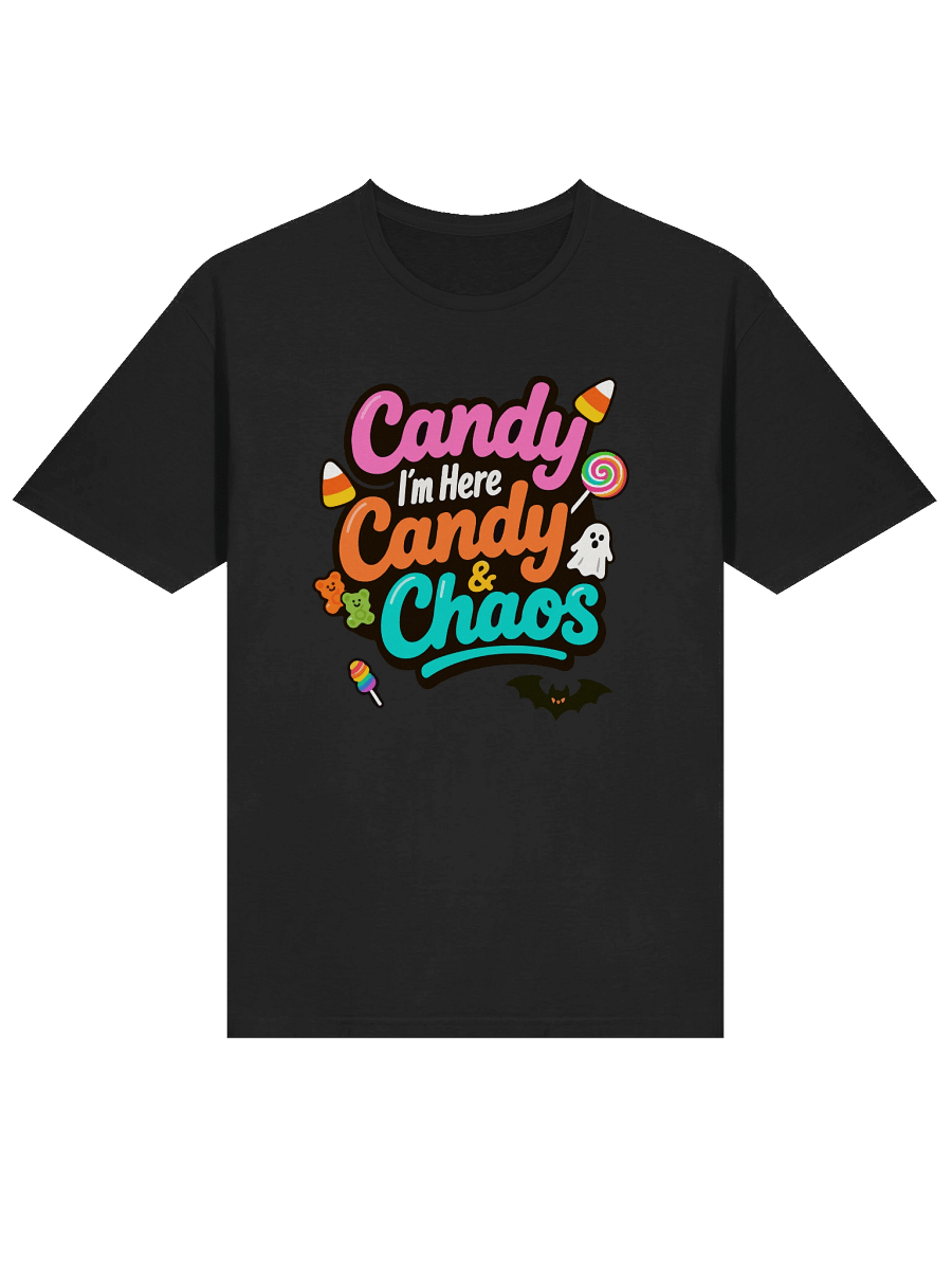 I’m Here for the Candy & Chaos" Halloween T-Shirt – Fun & Spooky 2025 product image (5)