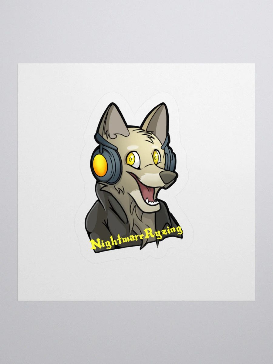 NightmareRyzing Smiling Wolf Headphones Sticker product image (1)