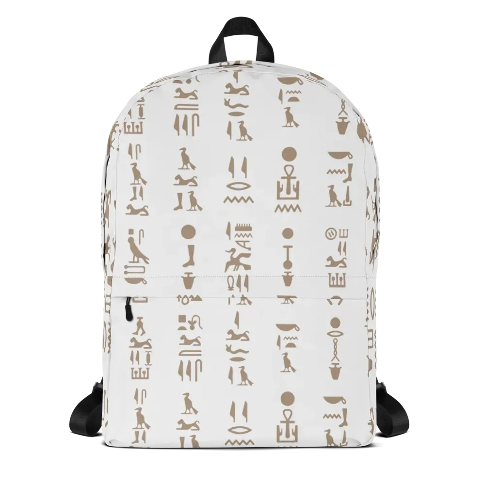Isis White Hieroglyphs All-Over Print Backpack product image (1)