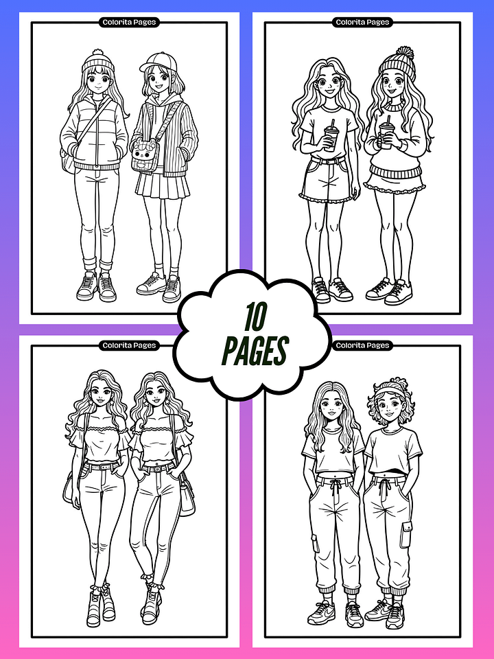 Colorita Girls - Coloring Pages product image (1)