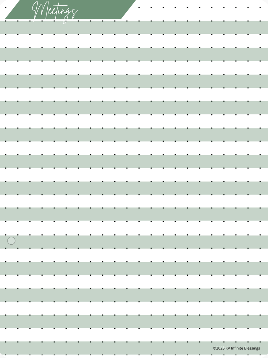 Meeting Agenda & Notes | Digital & Printable Bullet Journal Layout for Educators product image (8)