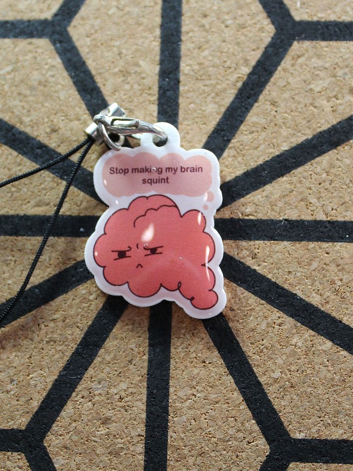 Squint Brain - Keychain, magnet, or pin product image (1)