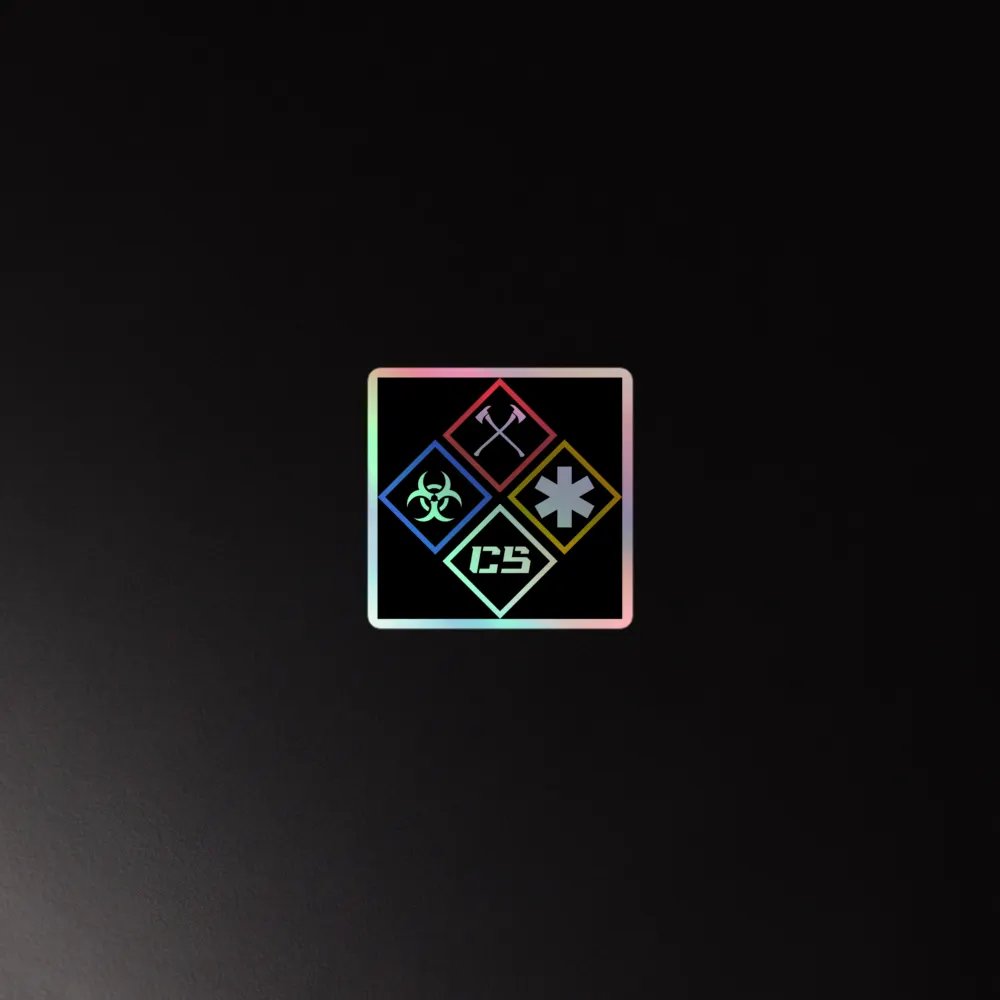 Holographic logo sticker product image (4)