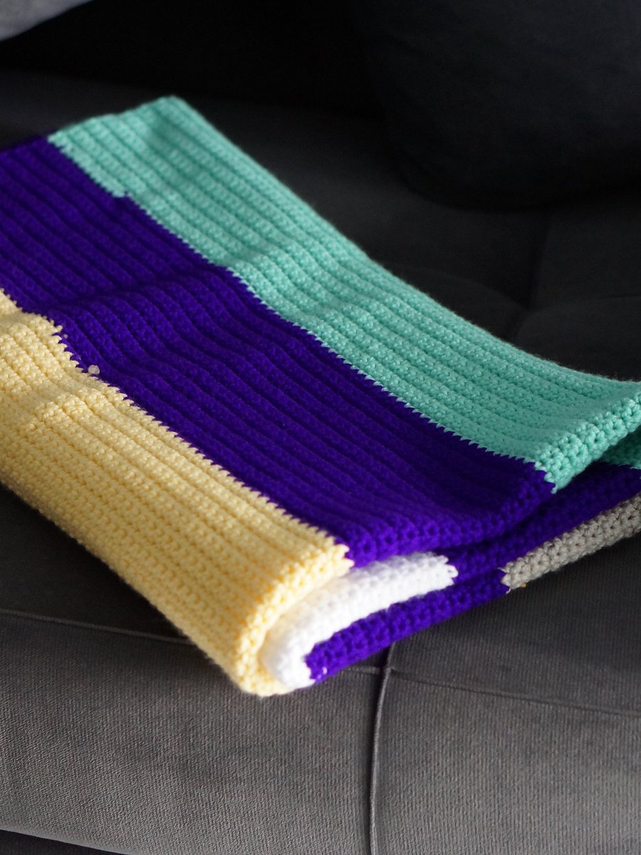 Purple patchwork blanket pdf pattern product image (1)