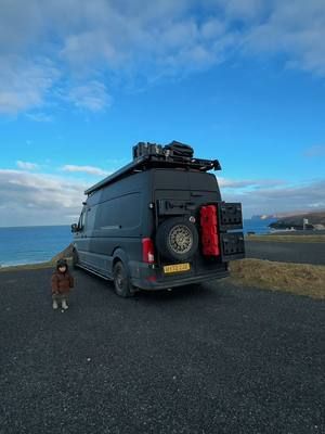 Parked up on the edge of paradise 🌊🚐 First campsite in the West Highlands and it doesn’t get better than this- cliff views, beach walks, and ocean vibes all day.  #VanlifeScotland #BeachCampVibes #WestHighlands #vanlifefamily 