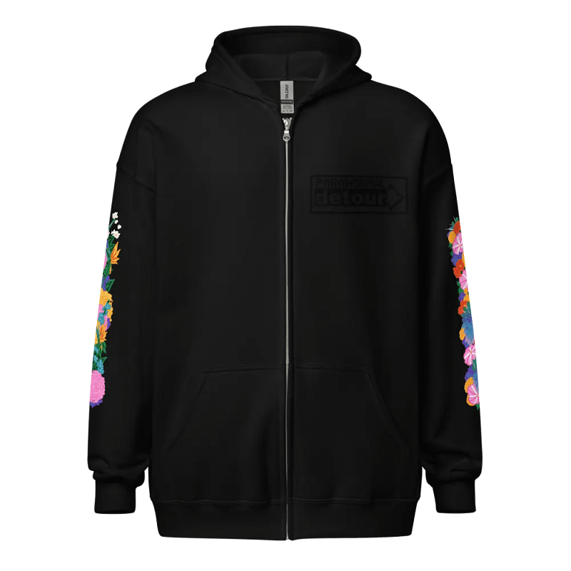 Life and Death Flowers Zip Up