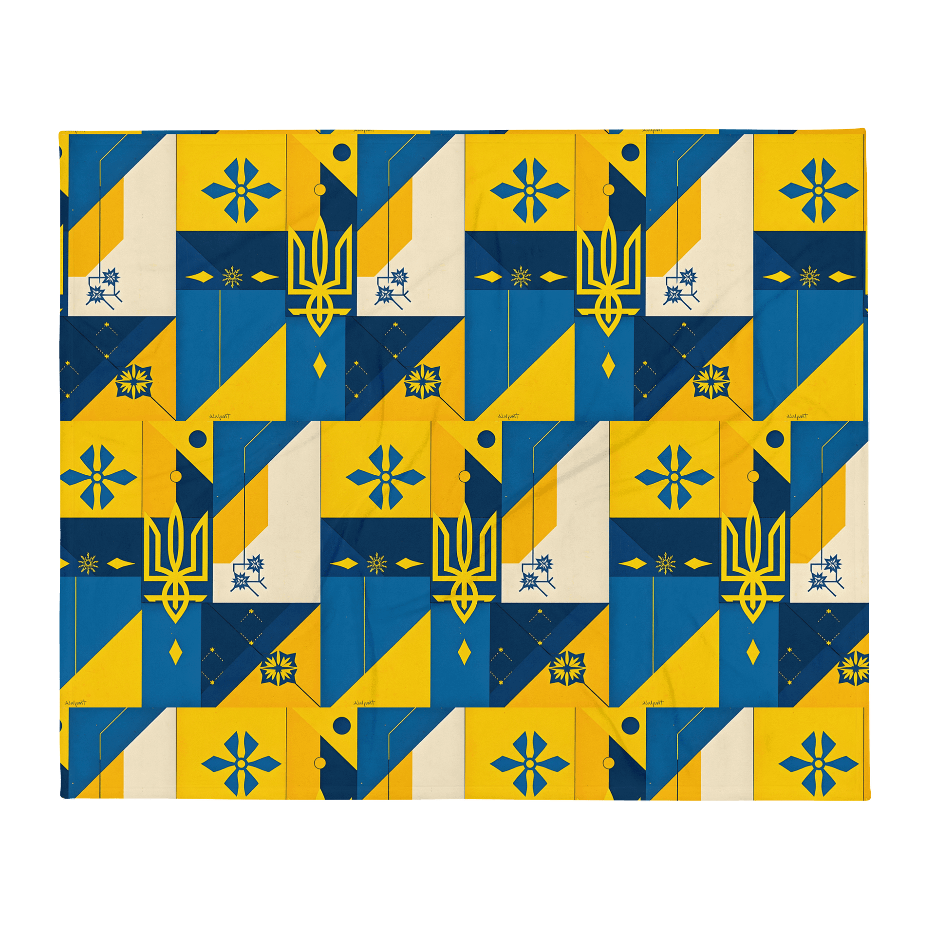 Cozy Ukrainian Trident Throw Blanket product image (2)