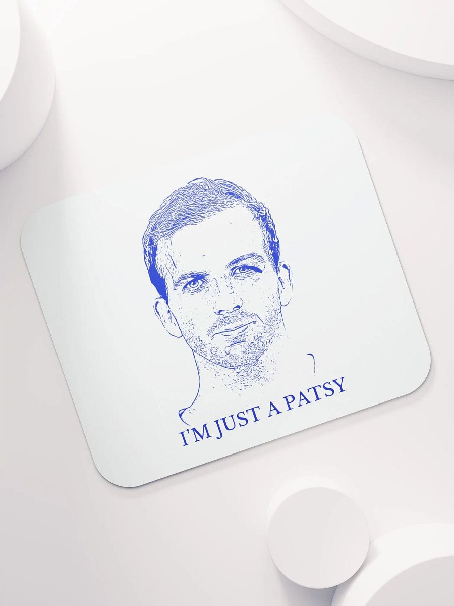 I'm Just a Patsy Mouse Pad (Blue/White) product image (7)