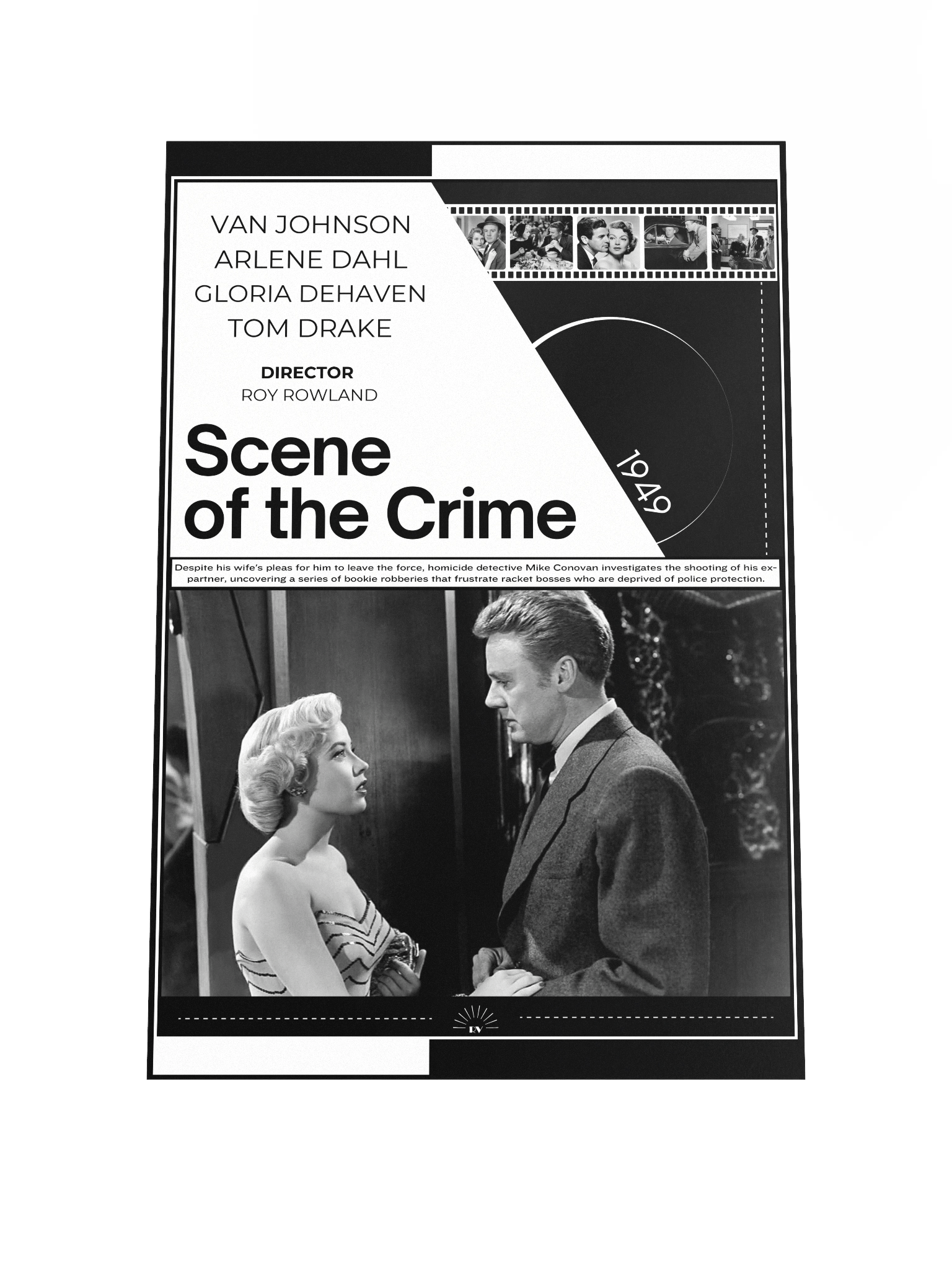 Scene of the Crime with Van Johnson, Arlene Dahl and Gloria DeHaven 1949 | Movie Poster | 12x18 Wall Art product image (1)
