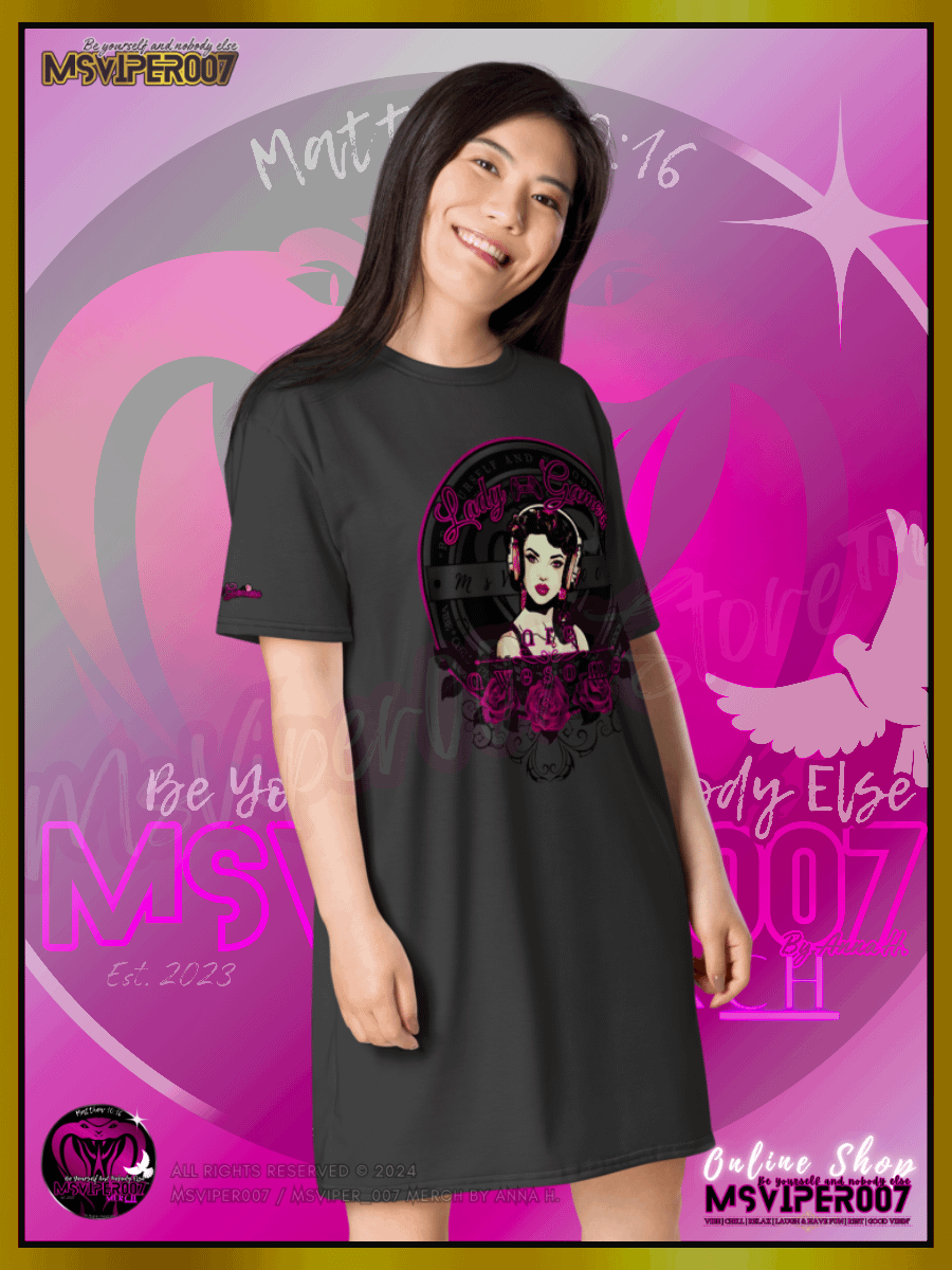 T-Shirt Dress - MsViper007's "Lady Gamers Are Awesome™ | [V3] (eclipse/solid)" T-Shirt Dress product image (6)