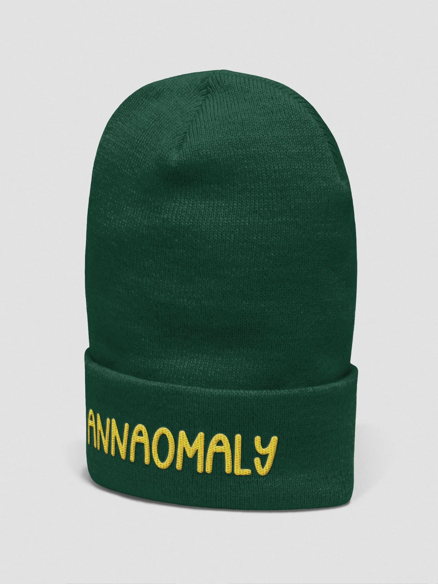 Annaomaly Cuffed Beanie, Yellow stitching product image (3)