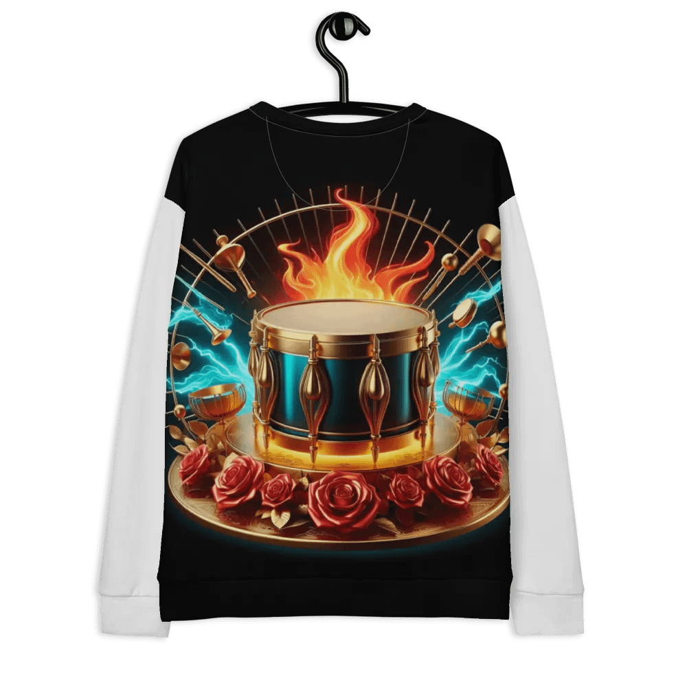 Ornate Rhythmic Golden Drum - Unisex Sweatshirt #6 product image (12)