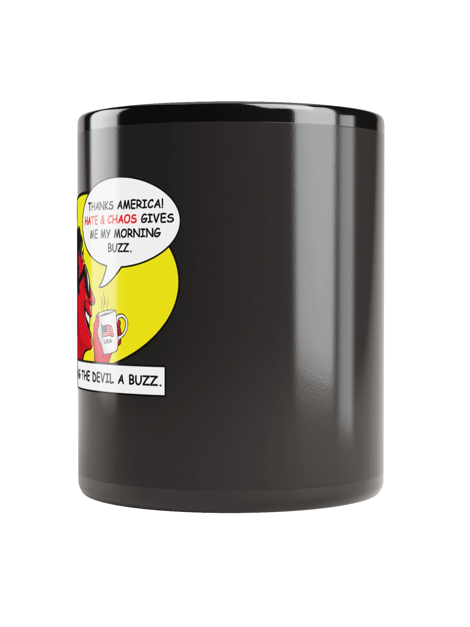 America Stop Giving The Devil A Buzz - Black Mug product image (5)