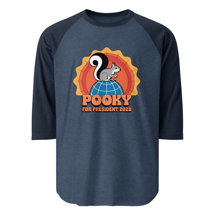 Pooky for President 2028 Raglan Tee product image (1)