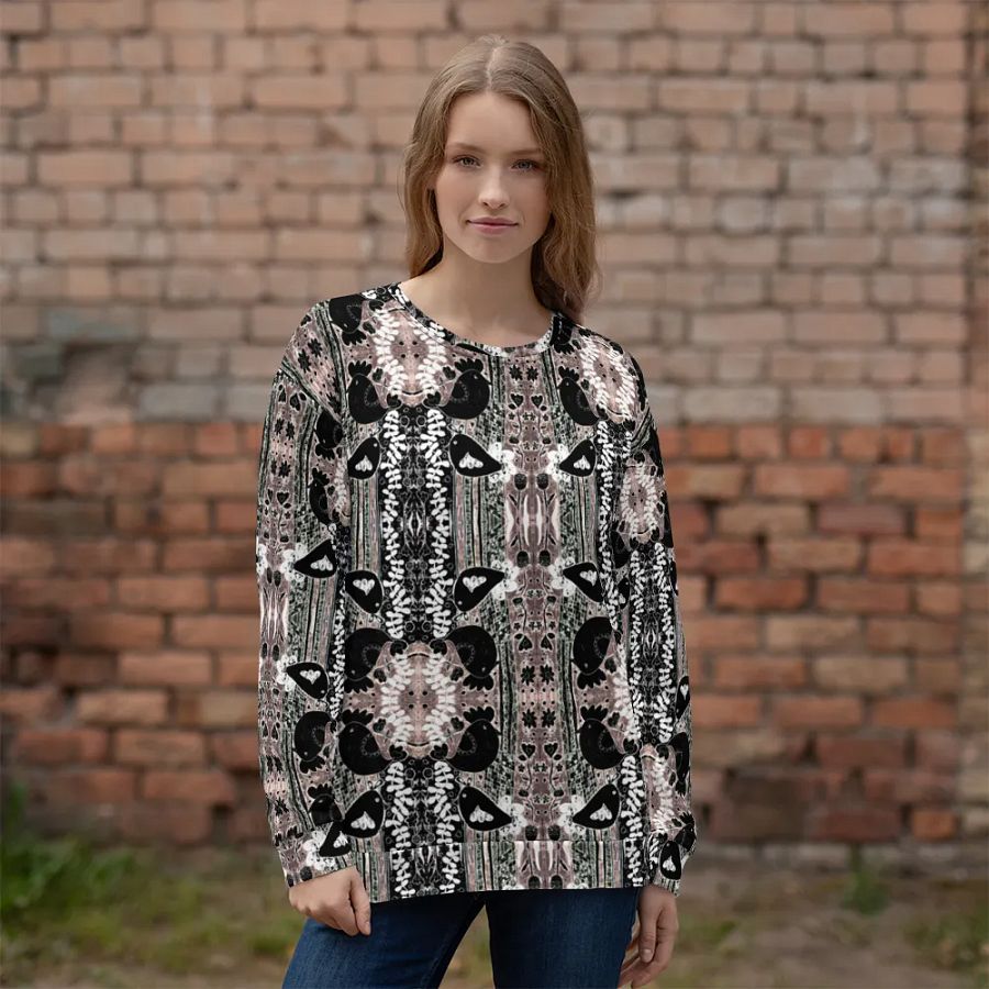 Abstract Floral Birds Unisex Sweatshirt product image (1)