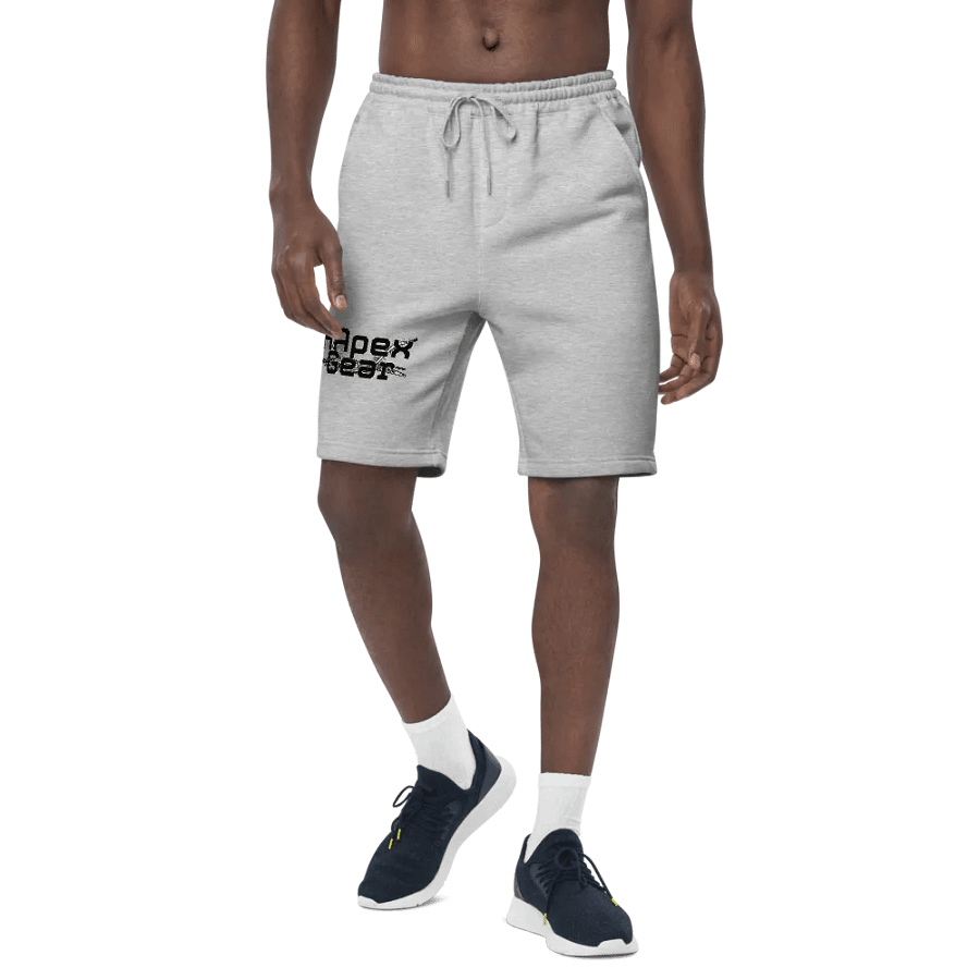 Black HApex Gear White Logo Men's Fleece Shorts product image (5)