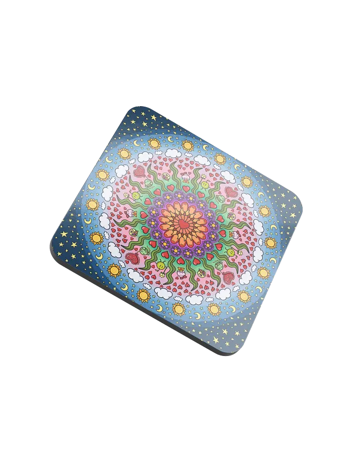 Dango Valentines Mandala - Glossed Cork Coaster product image (2)