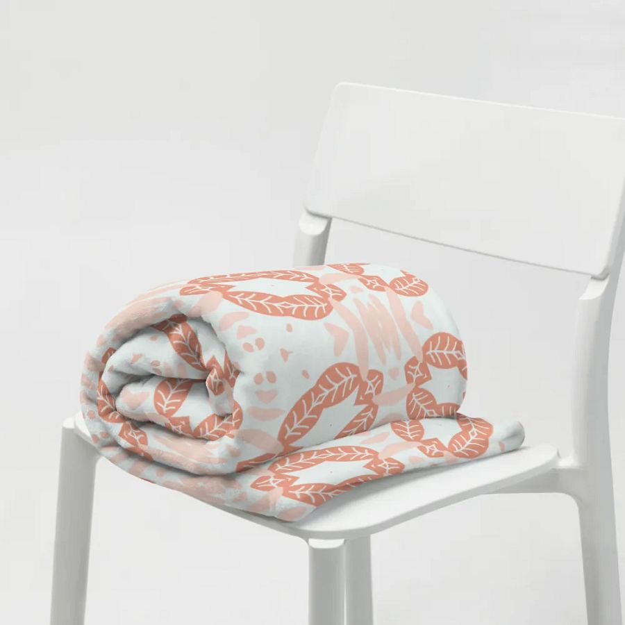 Abstract Orange Leaves Blanket product image (6)