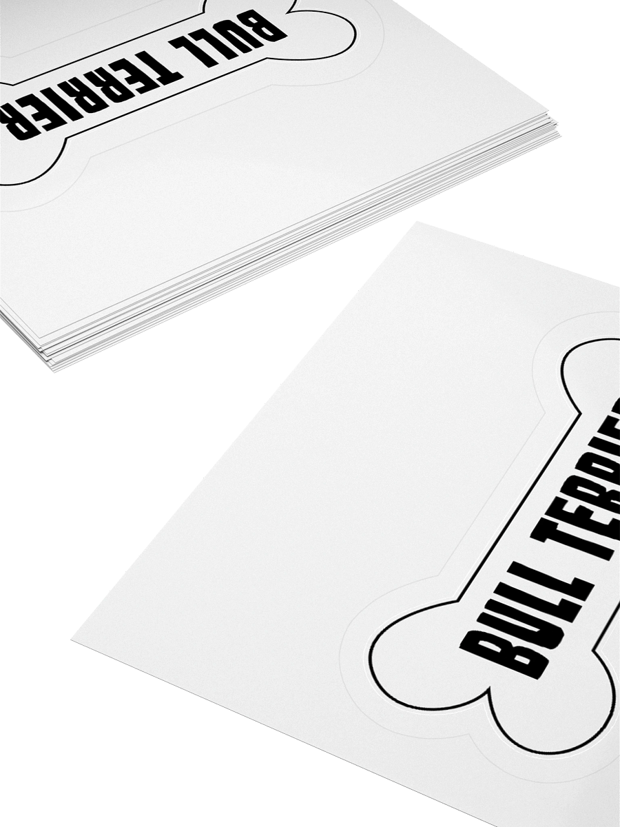 Bull Terrier In White Bone Shape Sticker product image (4)