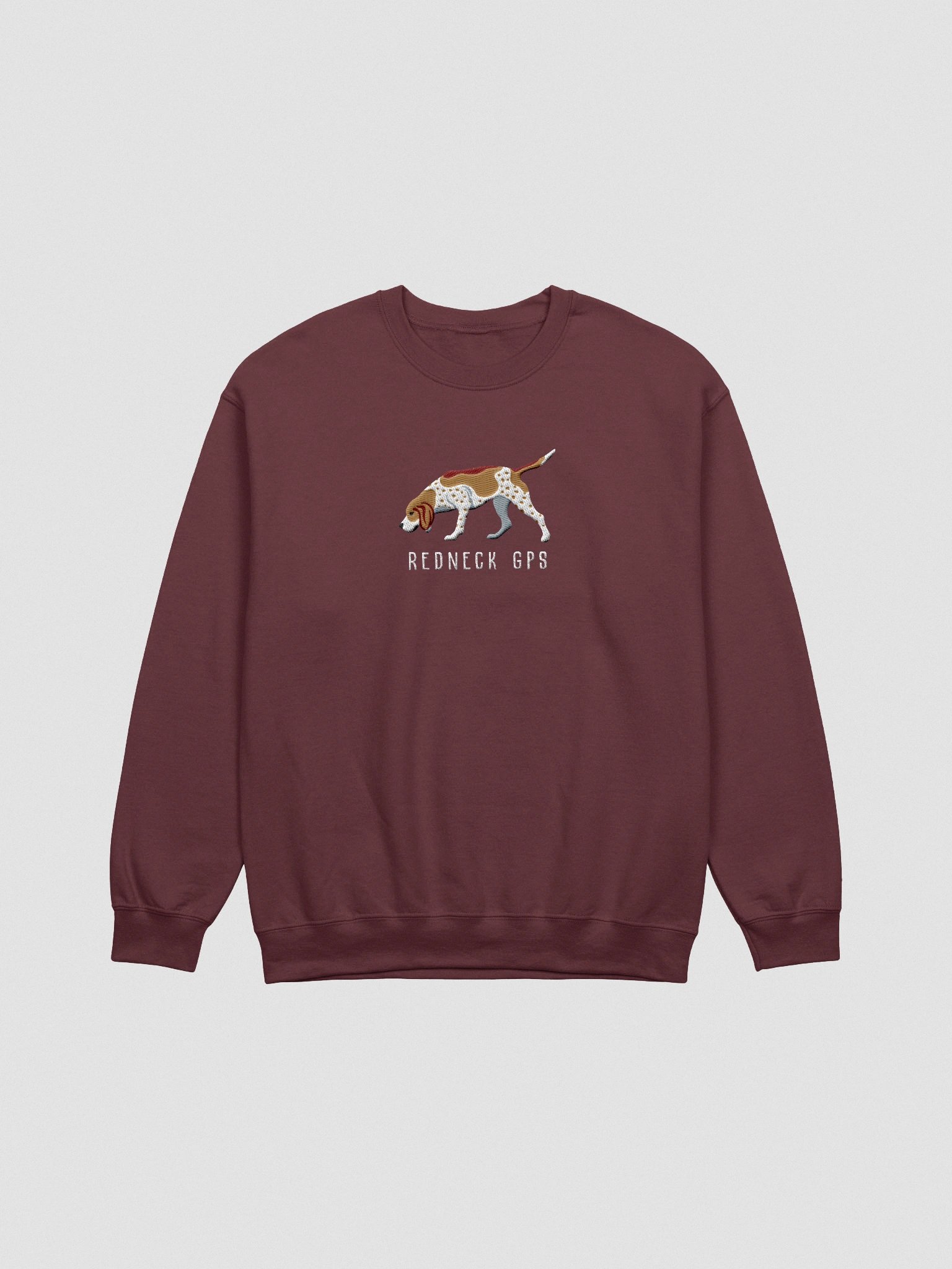 Redneck GPS Sweatshirt (Embroidered) of a Redtick Coonhound product image (4)
