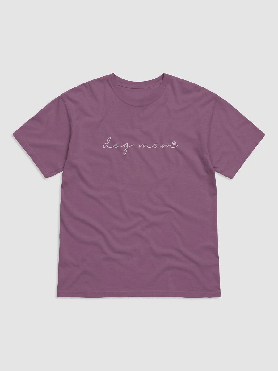 "dog mom" comfort colors tshirt (white lettering) product image (1)
