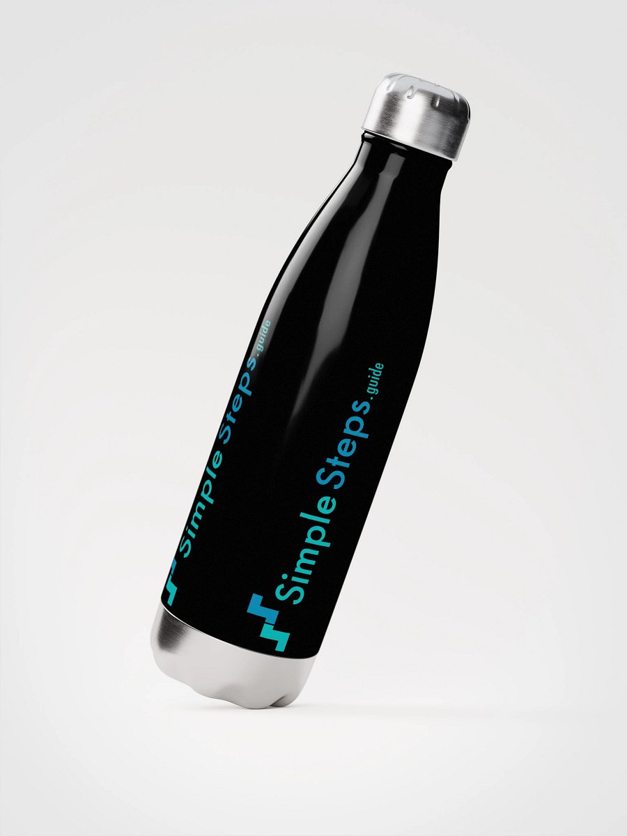 SimpleSteps.guide branded stainless steel water bottle product image (4)