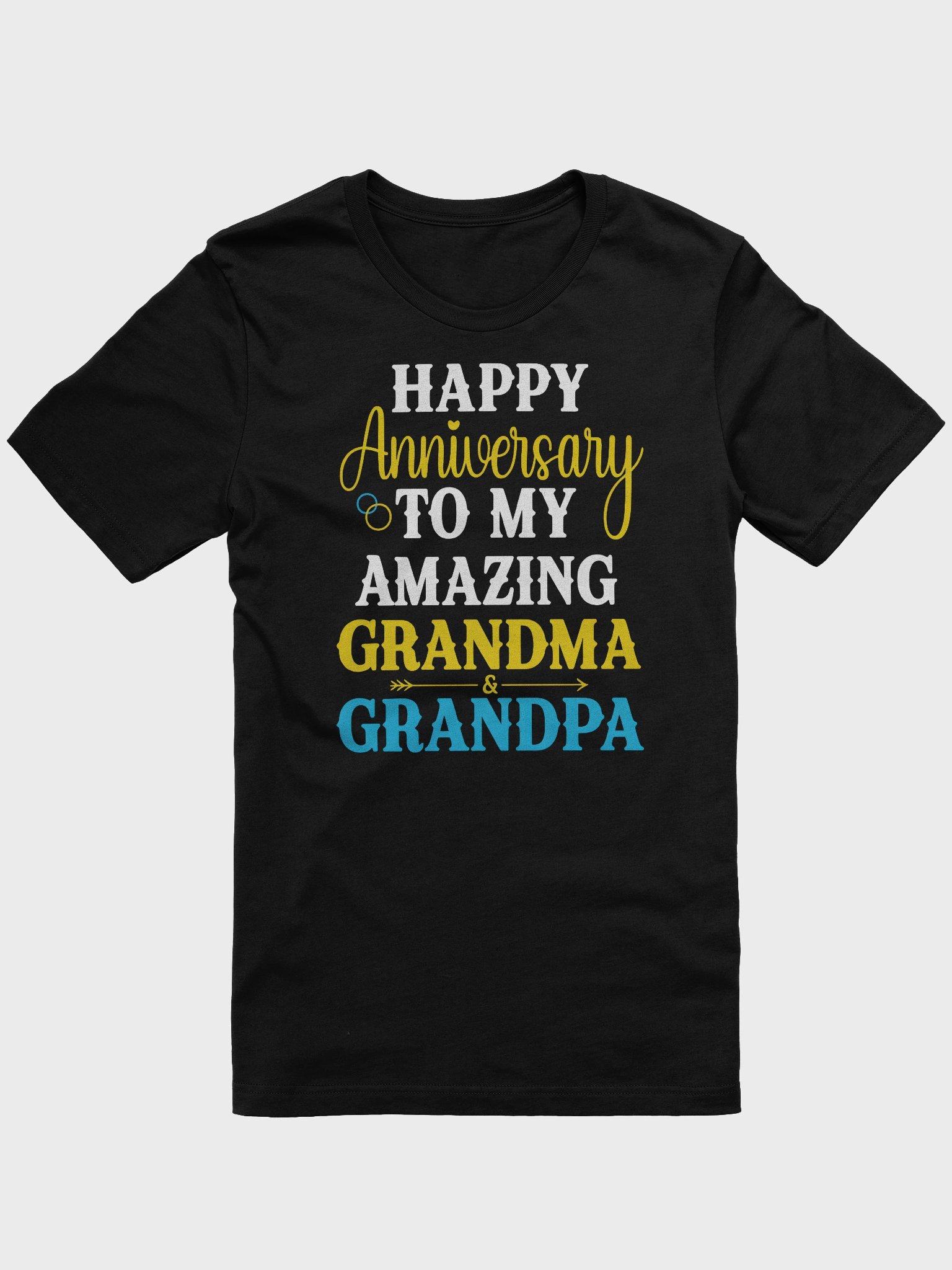 Happy Anniversary to My Amazing Grandma & Grandpa – Cute Grandparent Celebration T-Shirt product image (1)