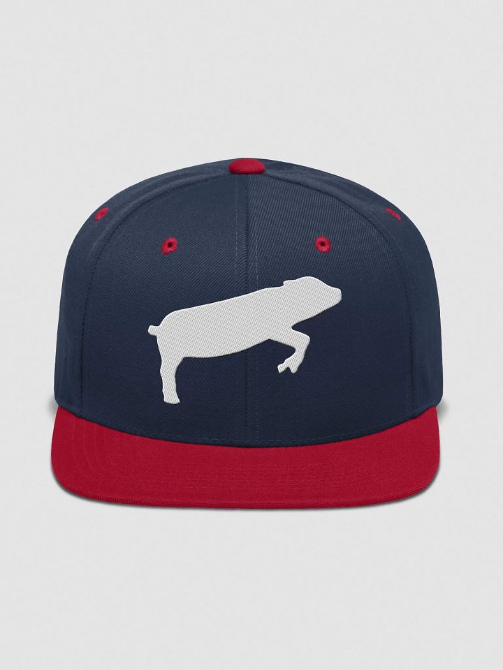 Leaping Pig Logo LIGHT (Yupoong Wool Blend Snapback Cap) product image (71)
