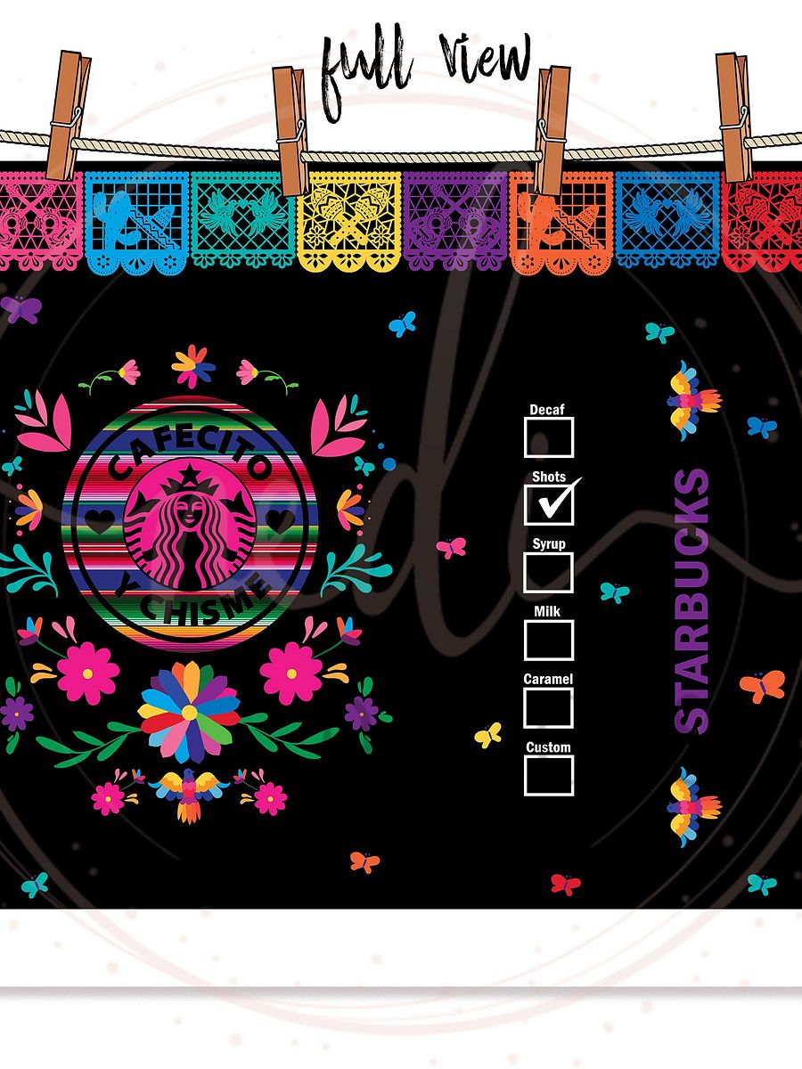 Tumbler Cups | 20oz Skinny Tumbler | Cafecito Y Chisme Fiesta Black Tumbler | Personalized Tumbler | Mexican Tumbler with Straw product image (3)