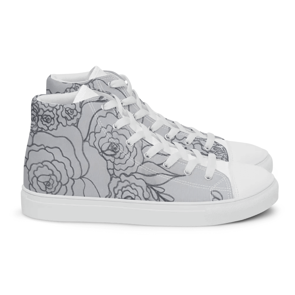 Lorrens black & white rose print shoes product image (2)