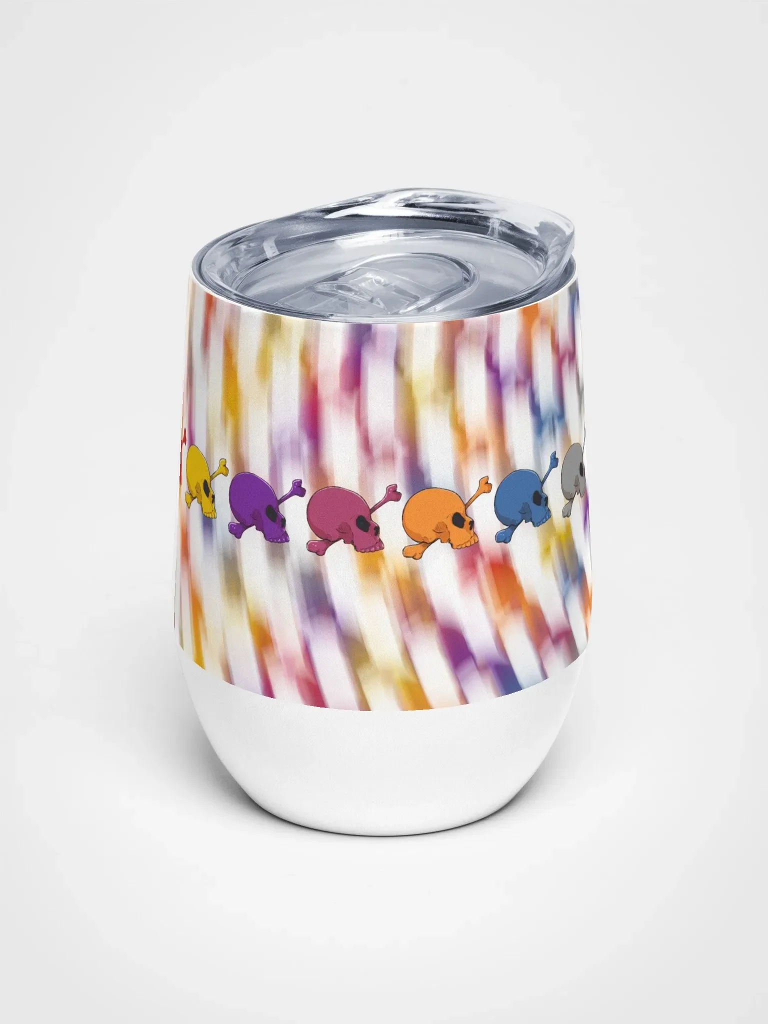 Colorful Skulls Wine Tumbler product image (1)