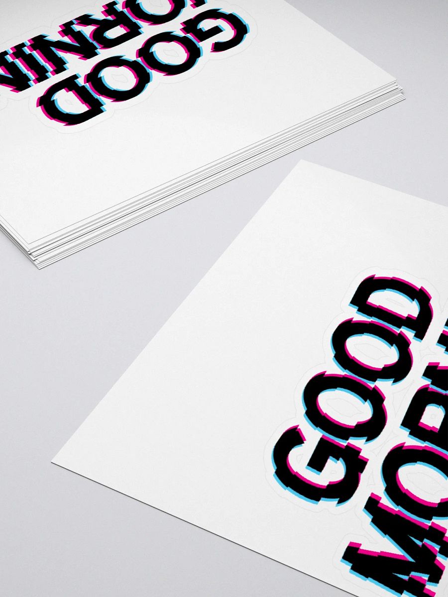 Black Good Morning Sticker product image (4)