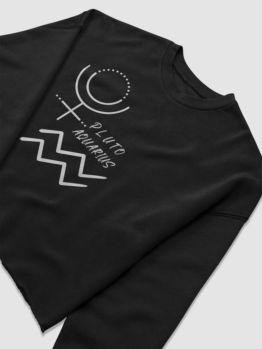 Pluto in Aquarius Zodiac Astrology Solar System Long Sleeve Crop Sweatshirt! product image (10)