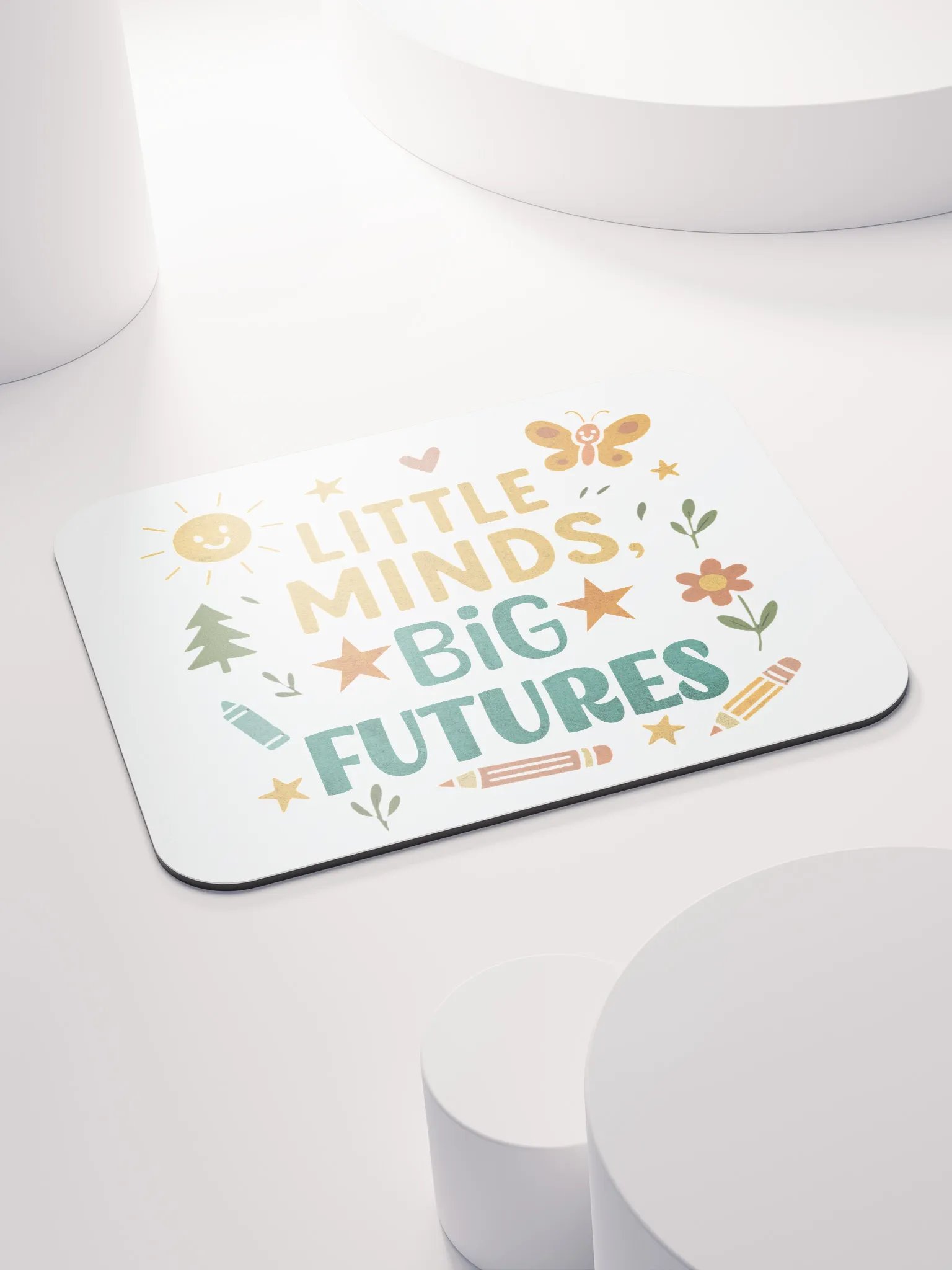 Little Minds Big Futures Mouse Pad – Fun Teacher Desk Accessory product image (4)