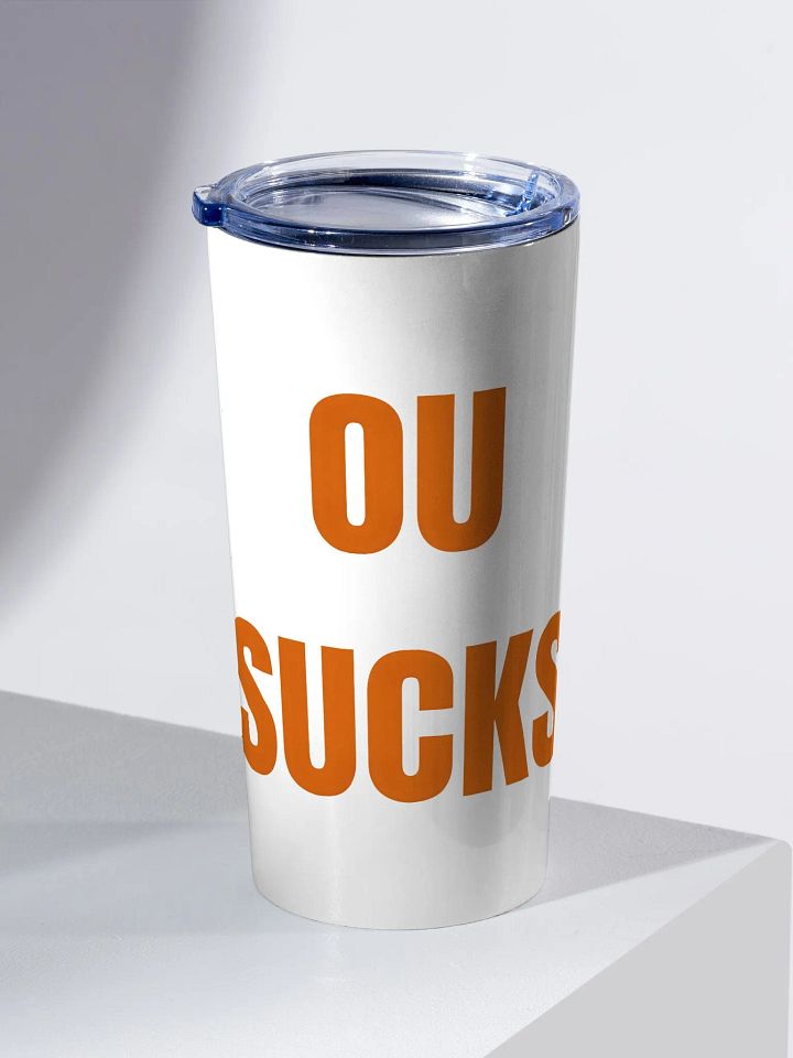OU Sucks Bold Orange Slogan 20oz Tumbler product image (2)