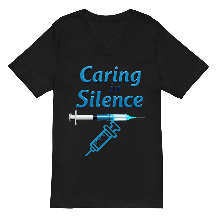 Silent Care Syringe V-Neck Tee product image (3)