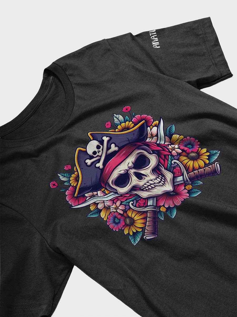 Floral Pirate Skull T-Shirt product image (7)