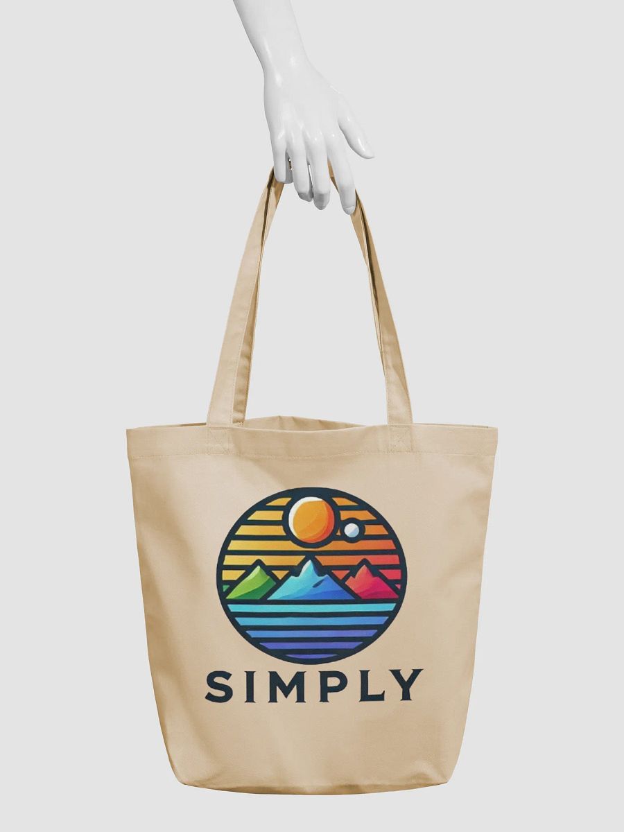 Simply Natural Tote: Eco-Friendly Mountain Logo Design product image (3)