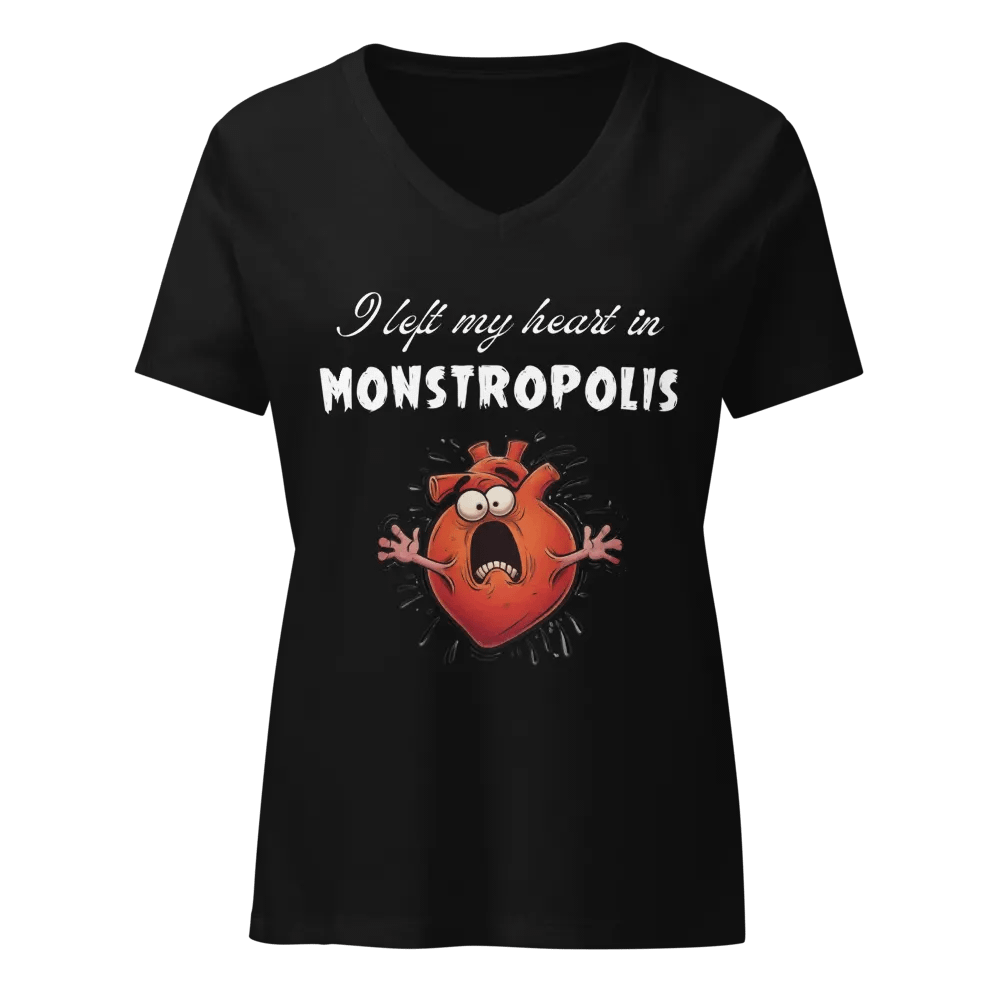 Startled Heart Women's V-Neck Tee product image (1)