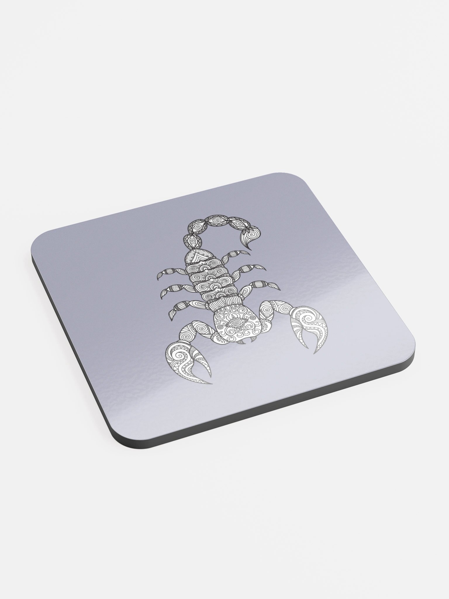 Lobster Drawing Gray Cork Coaster product image (2)
