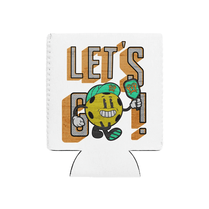 Lets Go Pickleball Mascot Can Cooler product image (1)