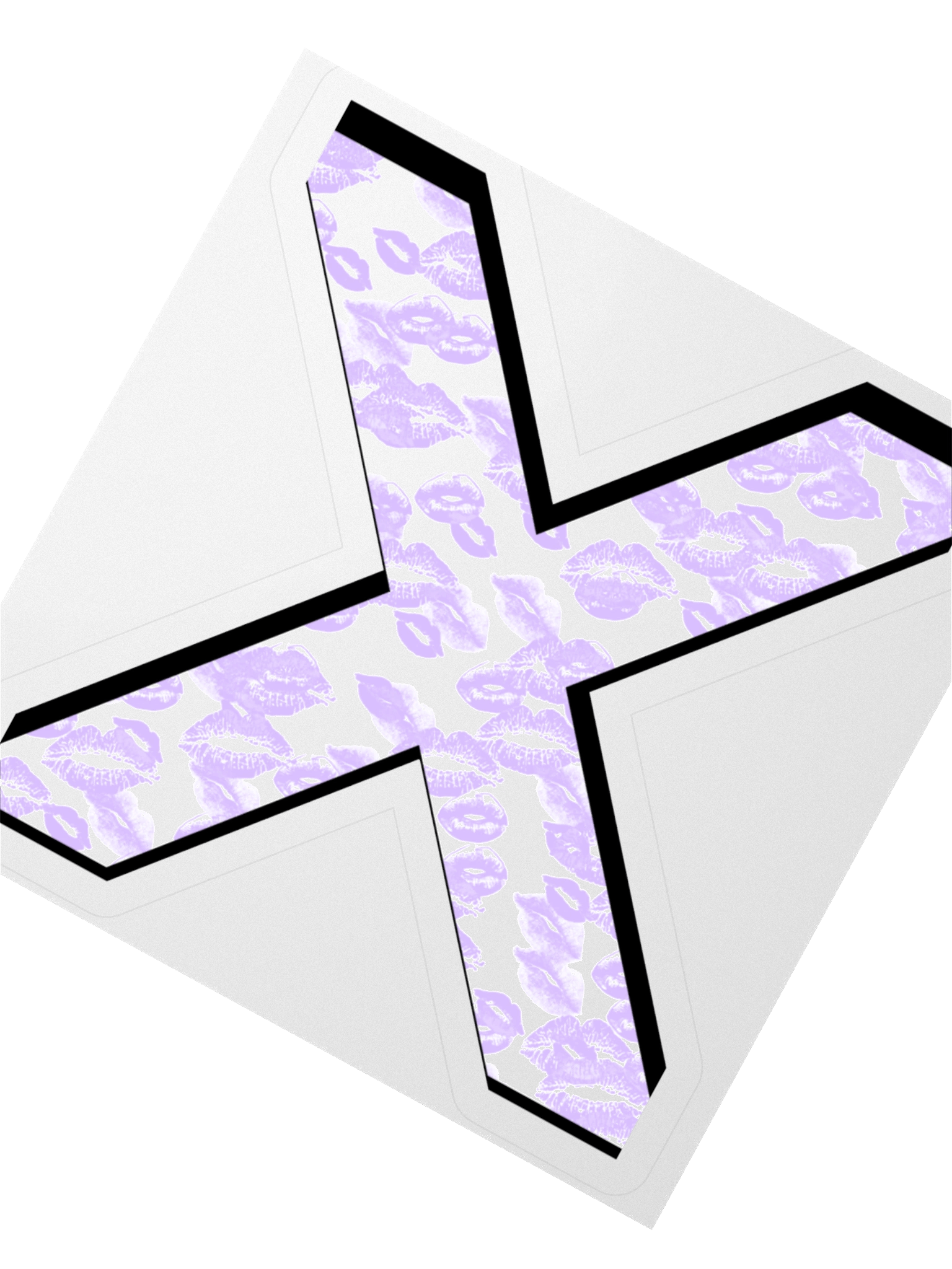 White X Lilac Lipstick Kisses | Kiss-cut Sticker product image (2)