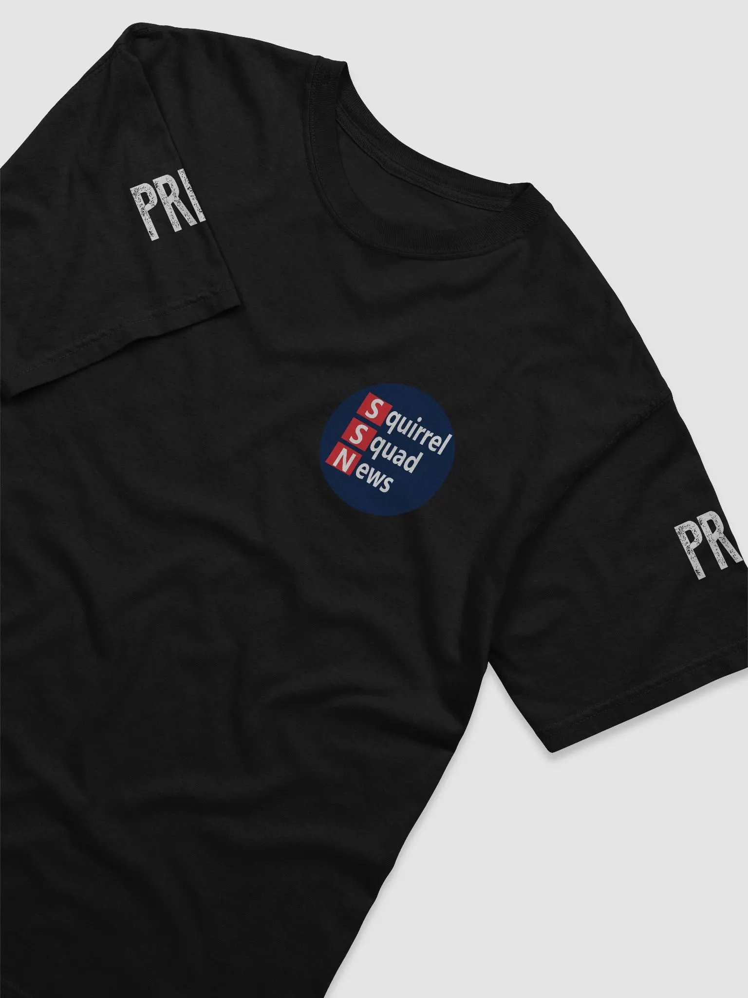 White PRESS Text 2D Logo Comfort: Heavyweight T-Shirt product image (3)