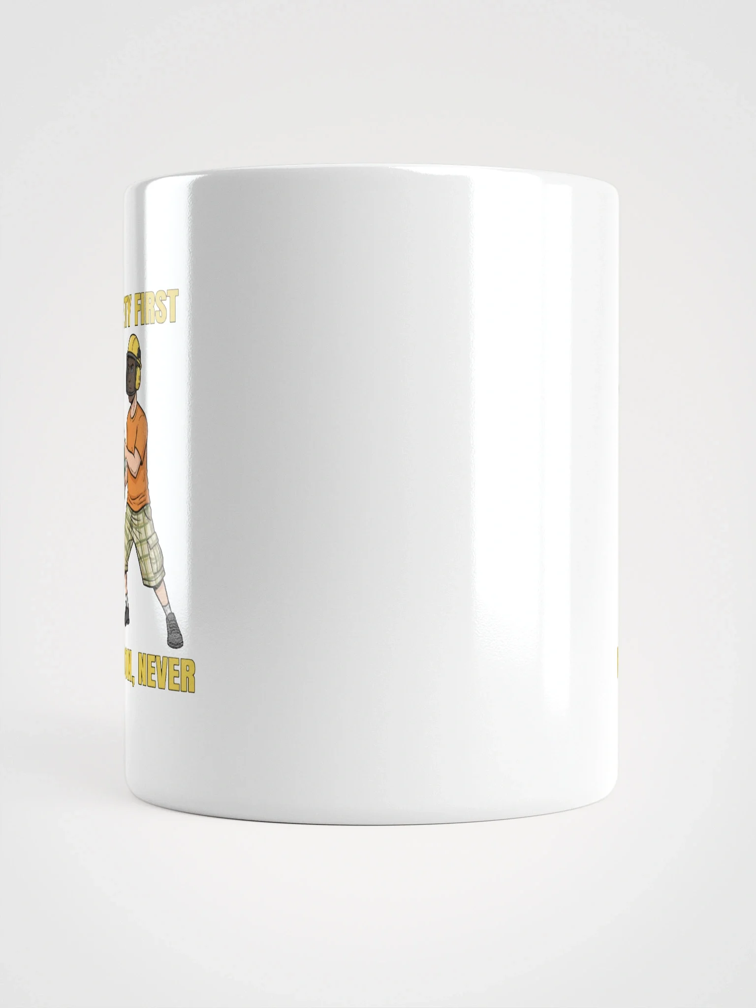White Glossy Mug with Safety First, Fashion Never product image (6)
