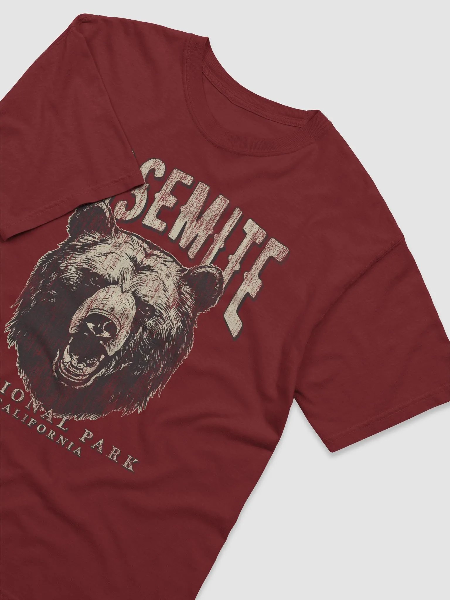 Yosemite National Park, California Tee | Vintage-Style Grunge Western Shirt with a Bear's Head product image (13)