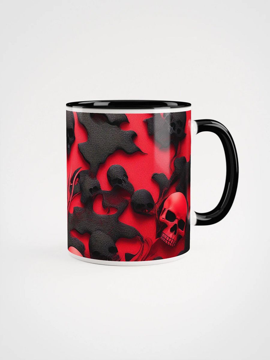 Ceramic Mug with Color inside black and red skull product image (2)
